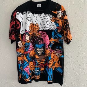 MENS NWT COMIC X-MEN ALL OVER PRINT AOP CUT & SEW COTTON COMIC SHIRT SIZE LARGE